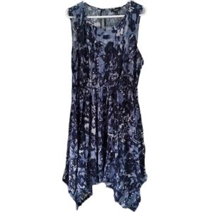 Simply Vera Wang Blue Immersion Asymmetrical Sleeveless Dress